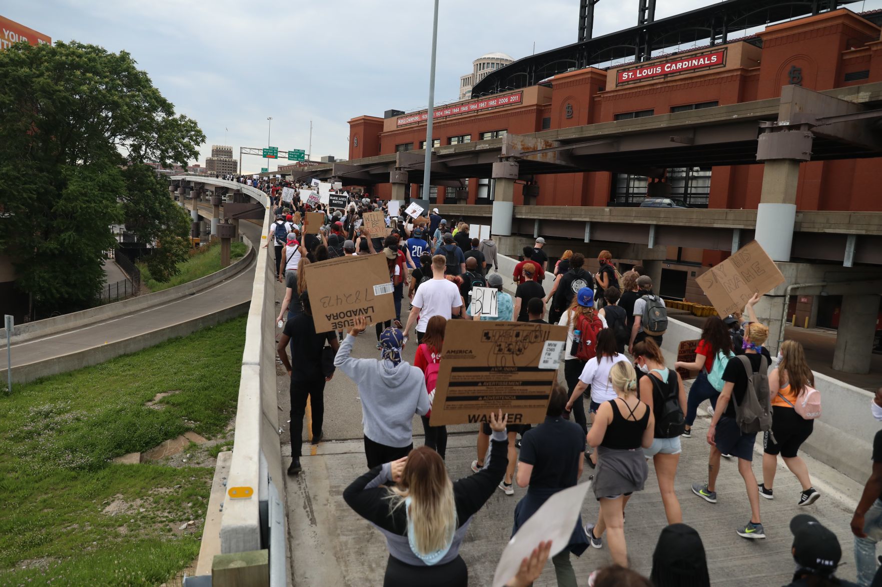 Protesters close Interstate 64 in downtown St. Louis